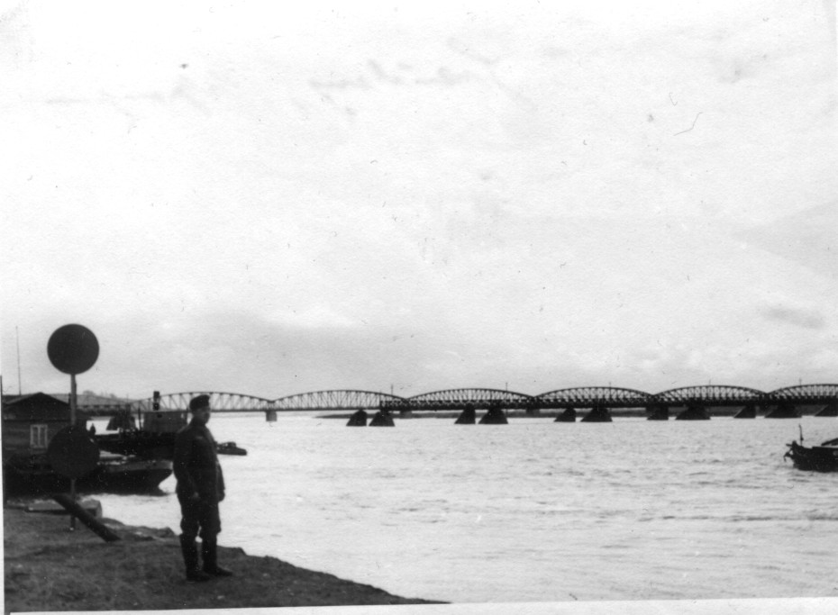 Widok mostu wojennego 1939 - 1945 w Grudzidzu