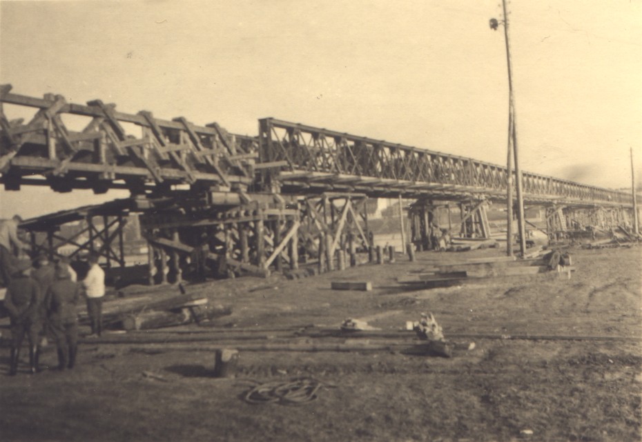 Budowa mostu wojennego w Grudzidzu