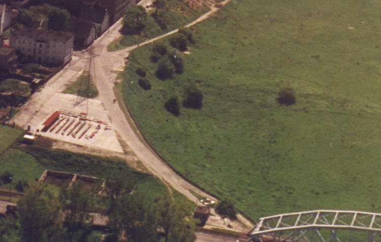 Grudzidz, wjazd na most w roku 1999